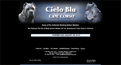 Desktop Screenshot of cieloblucanecorso.com